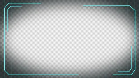 Futuristic sci-fi technology HUD frame element with a digital grid. Stock Illustration