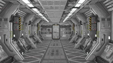 Futuristic sci-fi tunnel. Video stock 123575741