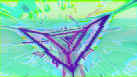 Futuristic sci-fi tunnel with vibrant colors, great for science documentaries Video stock 233298280