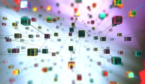 Futuristic science and technology concept background.3d illustration. Ilustração Stock