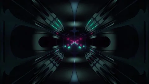 Futuristic science fiction alien style tunnel corridor Stock Footage 160548628