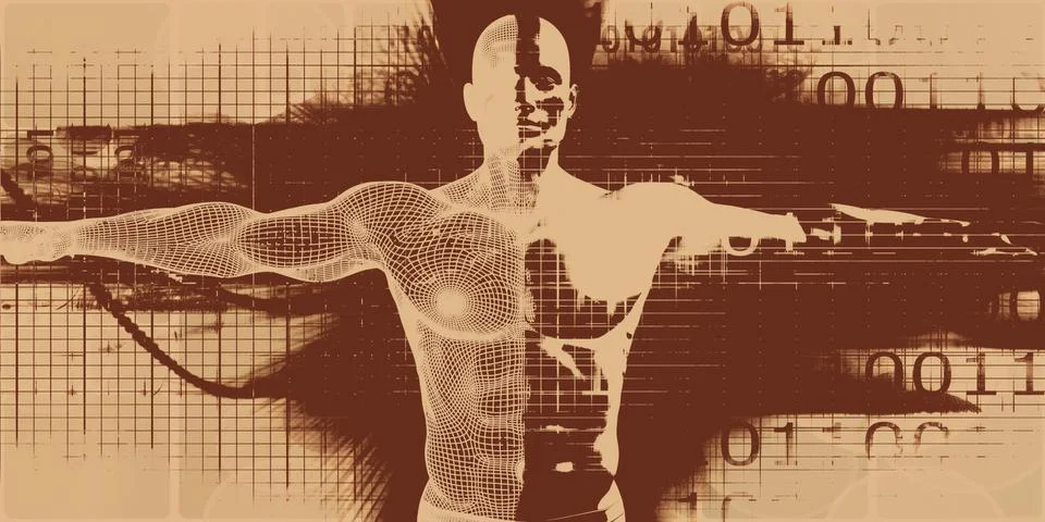 Futuristic Science Research Stock Illustration