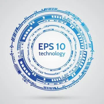 Futuristic scientific interface. Hi tech sci fi design. Stock Illustration