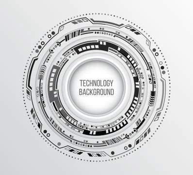 Futuristic scientific interface. Hi tech sci fi design. Ilustração Stock