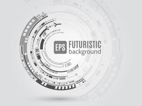 Futuristic scientific interface. Hi tech sci fi design. Illustrazione stock