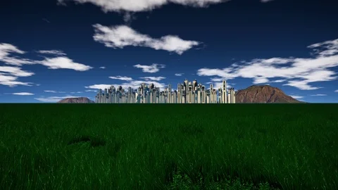 Futuristic Scifi City Stock-Footage 106826718