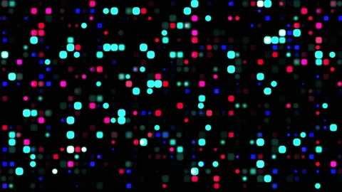 Futuristic screen with animated digital ELEMENTS Video stock 152015435