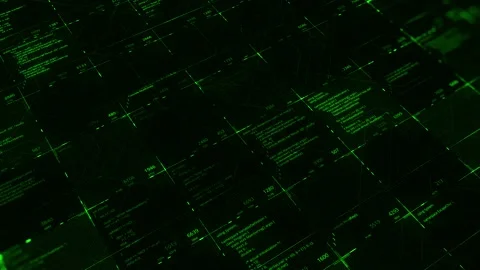 Futuristic screen with animated digital graphs, charts, computer data and 動画素材 144317409