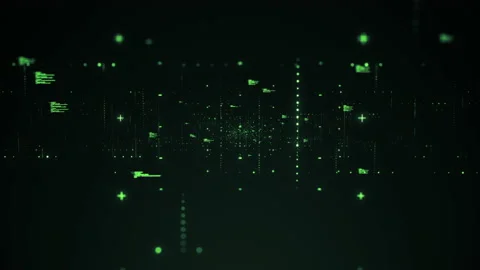 Futuristic screen with animated digital graphs, charts, computer data and more Stock Footage 172428476