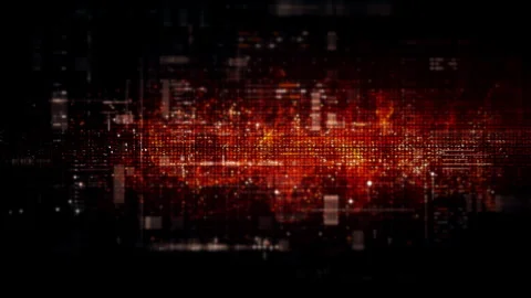 Futuristic Screen Display Data Matrix Simulation Background Vidéo 275802514