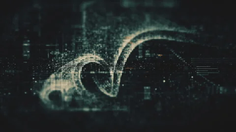 Futuristic Screen Display Data Matrix Simulation Background Vidéo 275805039