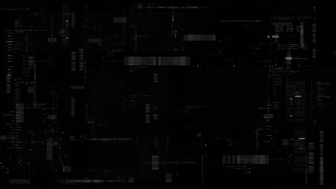 Futuristic Screen Display Data Matrix Simulation Background Video stock 275811716