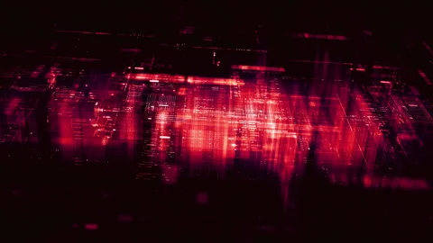 Futuristic Screen Display Data Matrix Simulation Background Video stock 276218474