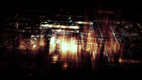 Futuristic Screen Display Data Matrix Simulation Background Видео 276220134