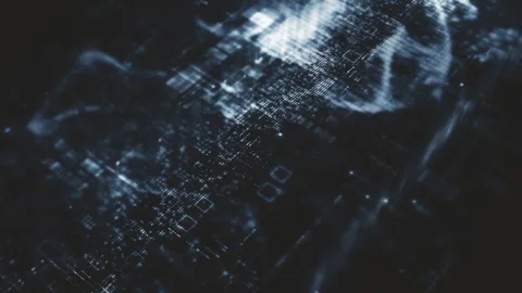 Futuristic Screen Display Data Matrix Simulation Background Vídeos de archivo 276879021