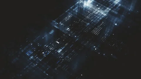 Futuristic Screen Display Data Matrix Simulation Background 库存影片 276879212