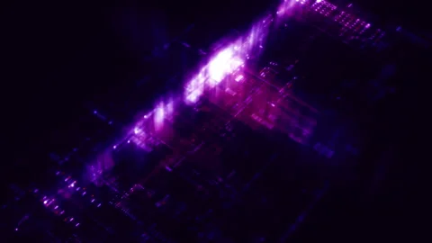 Futuristic Screen Display Data Matrix Simulation Background Vídeo Stock 276879822