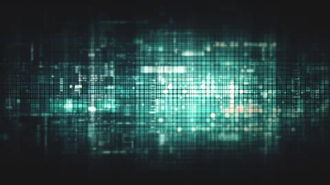 Futuristic Screen Display Data Matrix Simulation Background Vídeo Stock 280177242
