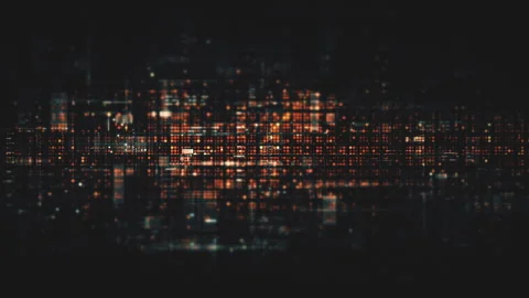 Futuristic Screen Display Data Matrix Simulation Background Stock-Footage 280177428