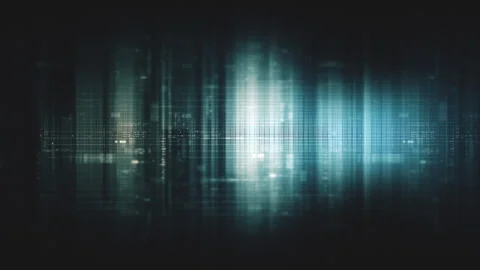 Futuristic Screen Display Data Matrix Simulation Background Video stock 280180785