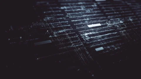 Futuristic Screen Display Data Matrix Simulation Background Stockbeeldmateriaal 282504532