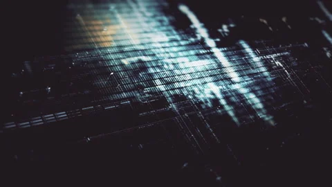 Futuristic Screen Display Data Matrix Simulation Background 库存影片 282504537