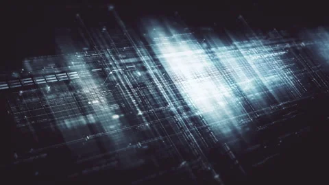 Futuristic Screen Display Data Matrix Simulation Background 動画素材 282504614