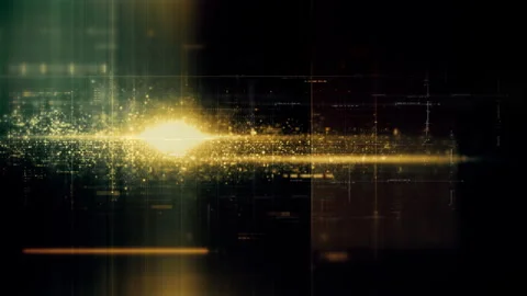 Futuristic Screen Display Data Matrix Simulation Background Stock Footage 327115002
