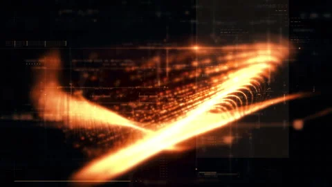 Futuristic Screen Display Data Matrix Simulation Background Stock Footage 327120141