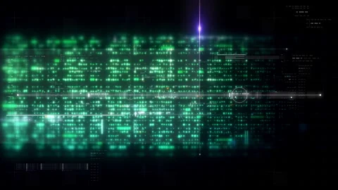 Futuristic Screen Display Data Matrix Simulation Background Stock Footage 327121544