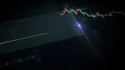 Futuristic Screen Display Data Matrix Simulation Background Stock Footage 328407541