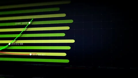 Futuristic Screen Display Data Matrix Simulation Background Video stock 328488994