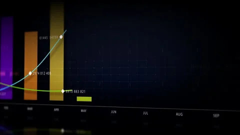 Futuristic Screen Display Data Matrix Simulation Background Stock Footage 328489020