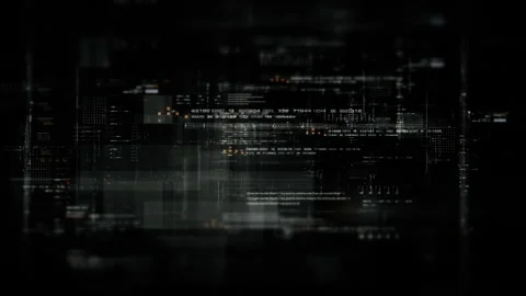 Futuristic Screen Display Data Matrix Simulation Background Vidéo 331584110