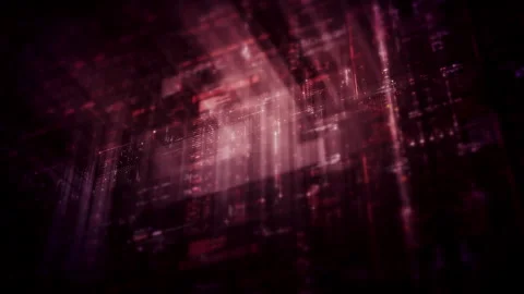 Futuristic Screen Display Data Matrix Simulation Background Stockbeeldmateriaal 331584125