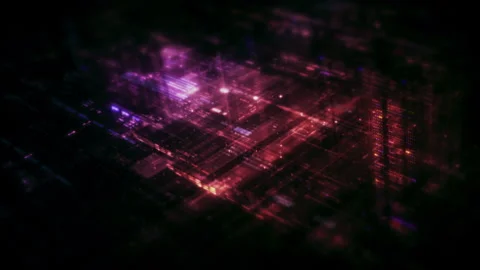 Futuristic Screen Display Data Matrix Simulation Background Stockbeeldmateriaal 331585054