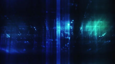 Futuristic Screen Display Data Matrix Simulation Background Vídeos de archivo 331585118