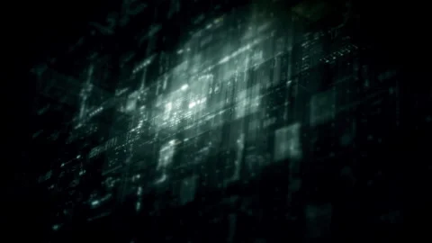 Futuristic Screen Display Data Matrix Simulation Background Stockbeeldmateriaal 331586705