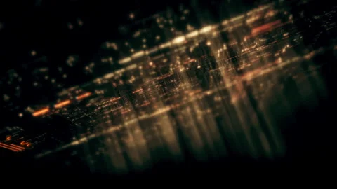 Futuristic Screen Display Data Matrix Simulation Background Stock-Footage 331586806