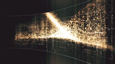 Futuristic Screen Display Data Matrix Simulation Background Stock Footage 334928253