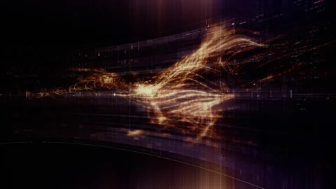 Futuristic Screen Display Data Matrix Simulation Background Stock Footage 334928292