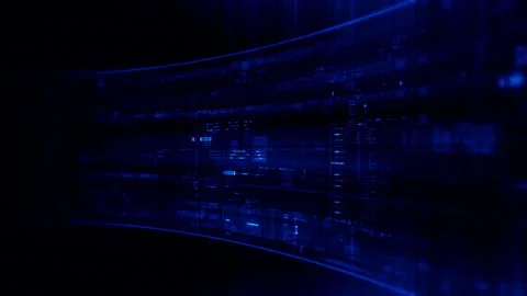 Futuristic Screen Display Data Matrix Simulation Background Stock Footage 334933577