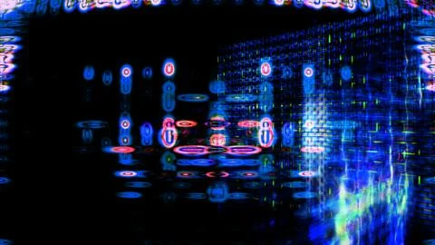 Futuristic Screen Display Pixels Stock Illustration