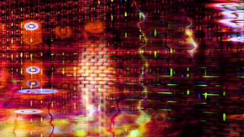 Futuristic Screen Display Pixels Stock Illustration