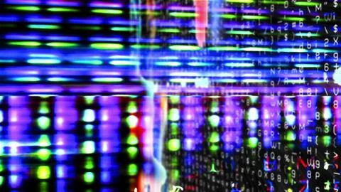 Futuristic Screen Display Pixels Stock-Illustration