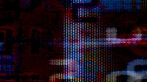 Futuristic Screen Display Pixels Stock Illustration