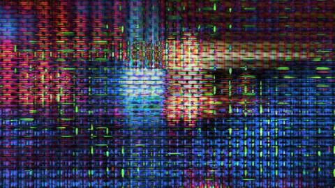 Futuristic Screen Display Pixels Stock Illustration