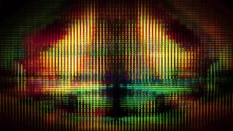 Futuristic Screen Display Pixels 스톡 사진