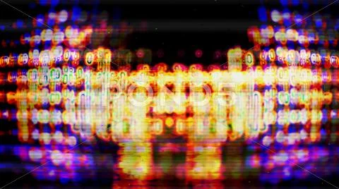 Futuristic Screen Display Pixels Stock Photos