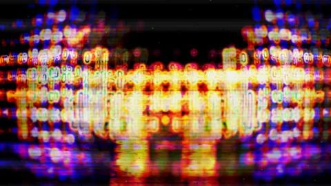 Futuristic Screen Display Pixels Stock Photos